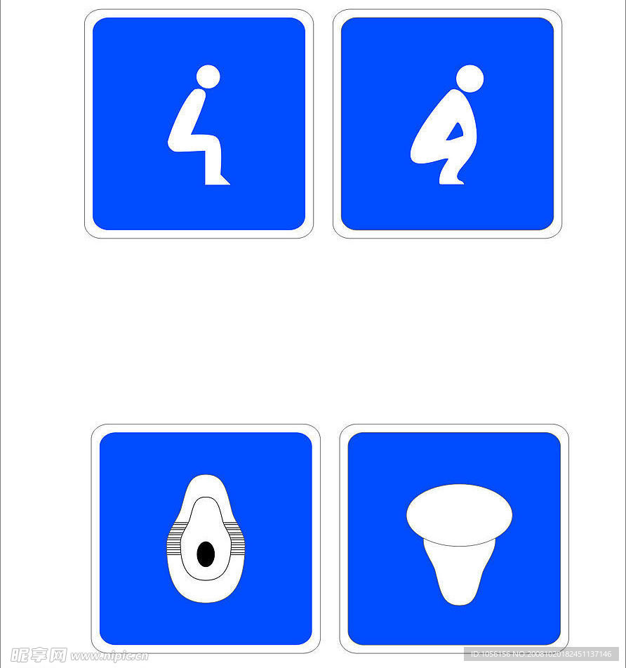 厕所蹲坐标识