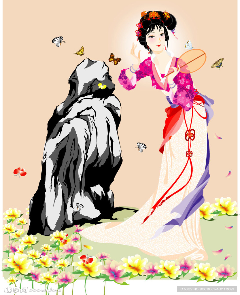 中秋装饰人物图片