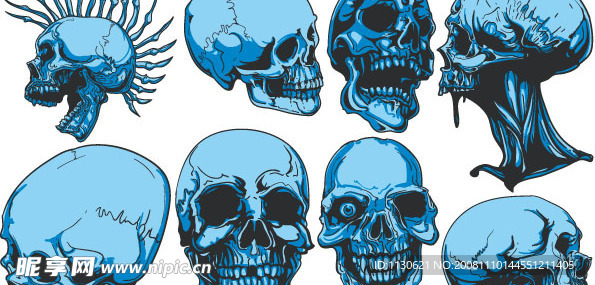 蓝色骷髅