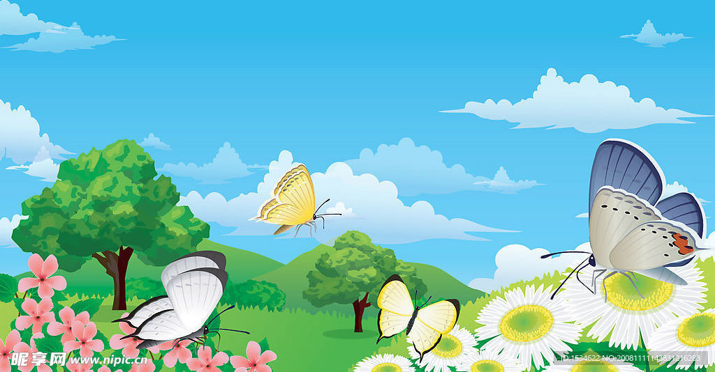 手绘花间蝴蝶(不是精品我不传)