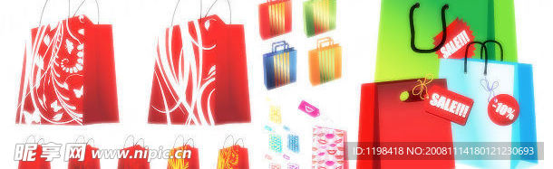 5款手挽袋矢量素材