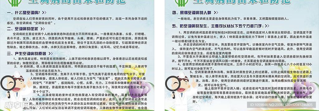 空调有关知识展板