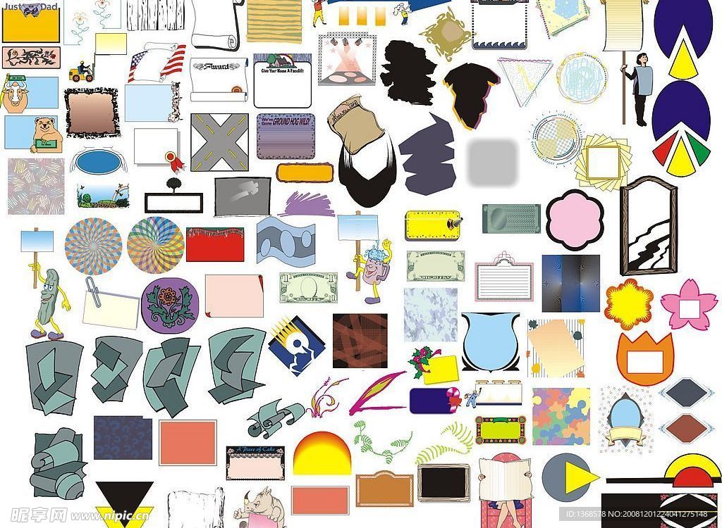 超级精彩矢量边框背景素材大全图片