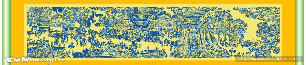 清明上河图矢量1部分(3部分)