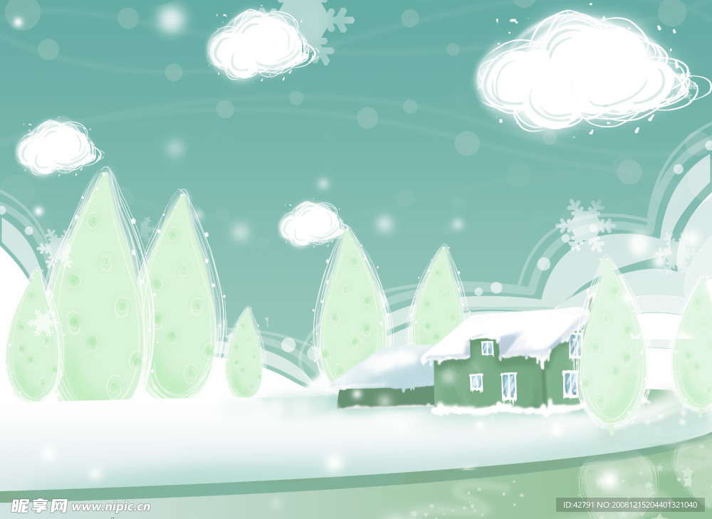 雪国故事儿童插画全