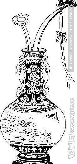 矢量、花瓶 如意