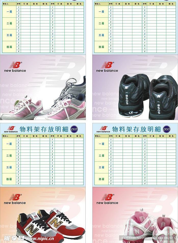 物料架存放明细看板