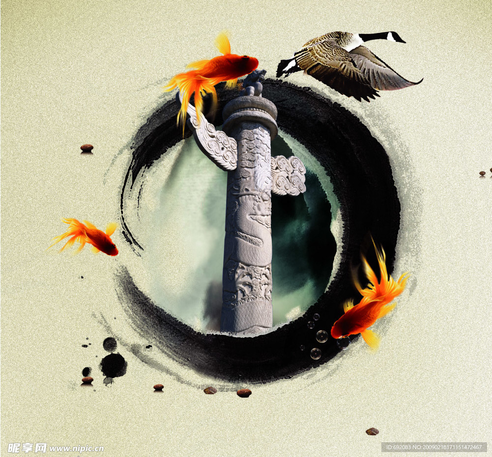 中国风中华柱子