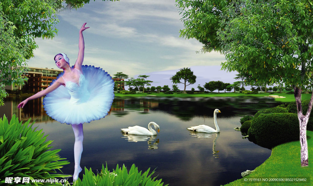 天鹅湖上芭蕾舞