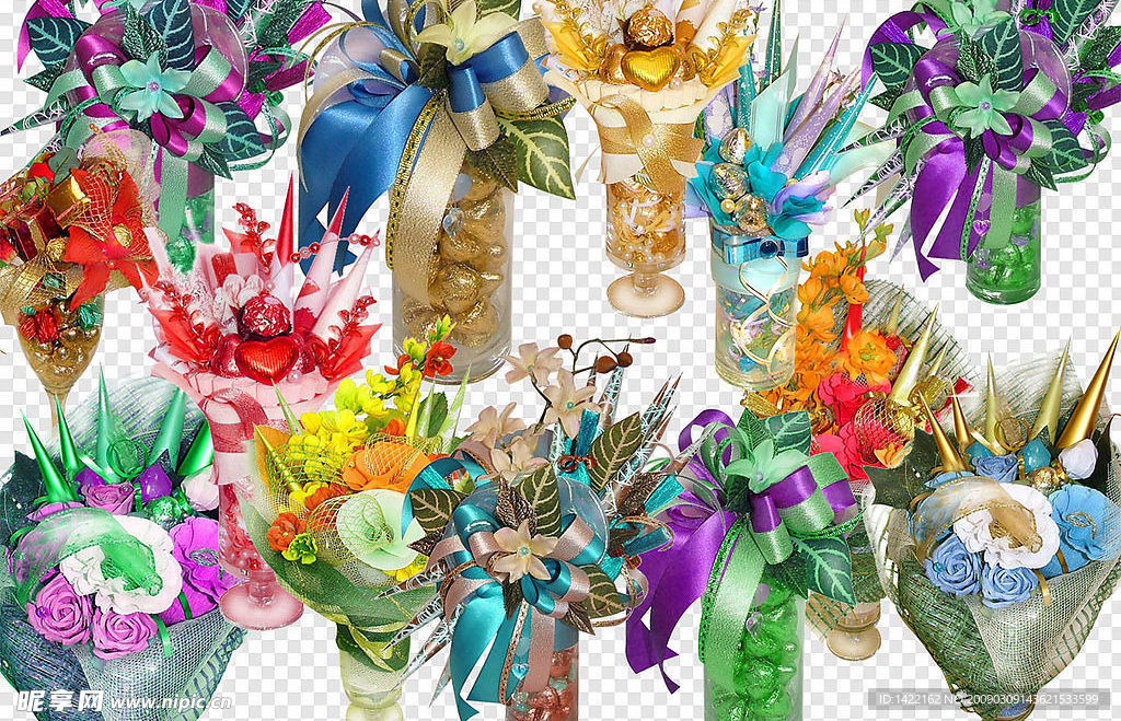 插花psd分层素材 wlss