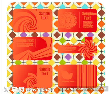 几款时尚会员卡模板矢量素材