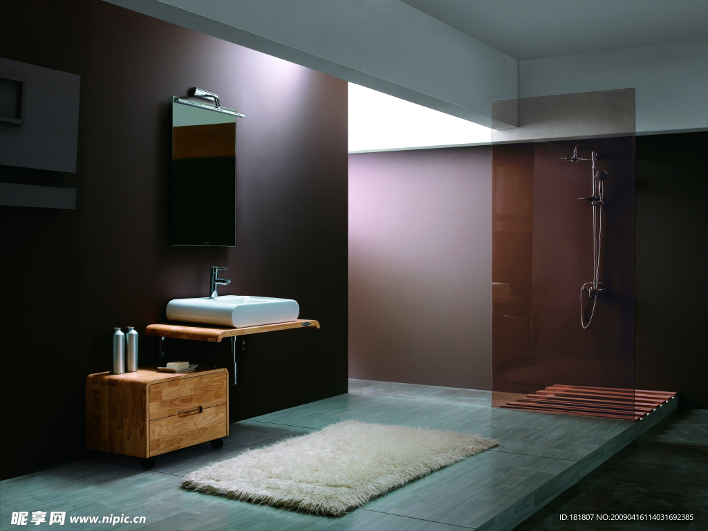 法恩莎卫浴实木洗手盆