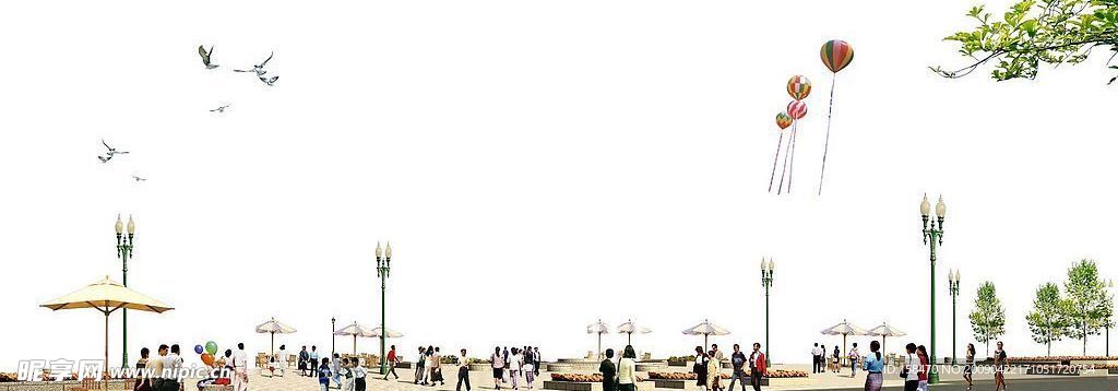 广场绿化环境设计093