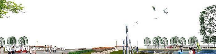 广场绿化环境设计095