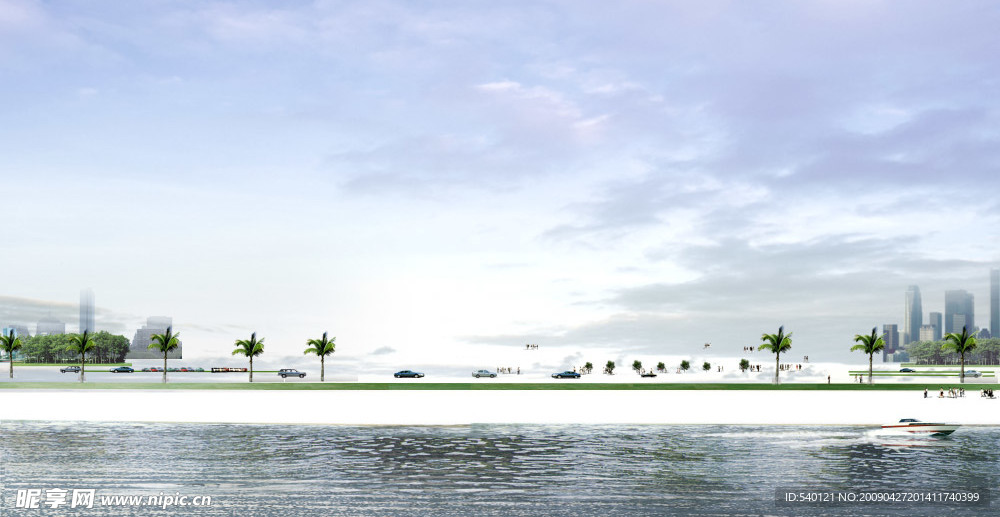 海滨城市效果图