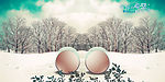 婚纱摄影主题模板看雪飘过(横板)