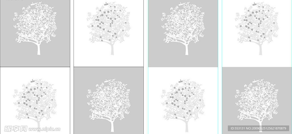 艺术花门玻璃吉祥树