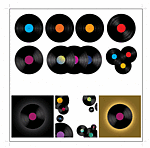 黑胶 CD 矢量 EPS 素材