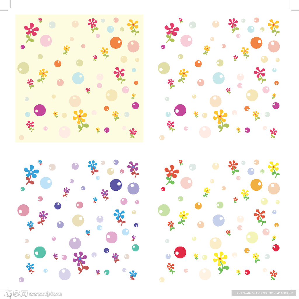 花朵 矢量 背景