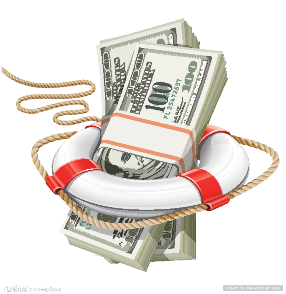 绳索救生圈美元