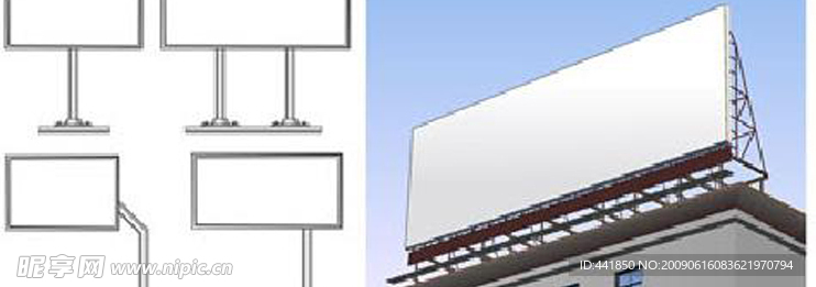 户外大型广告牌矢量素材
