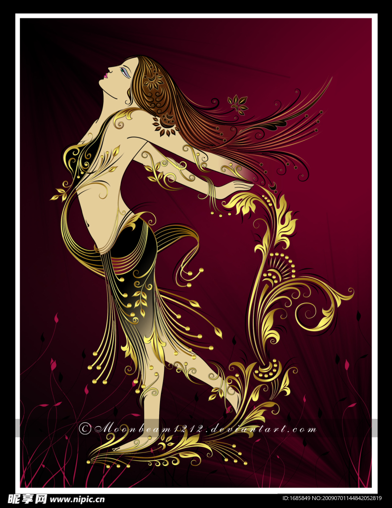 装饰人物画图片