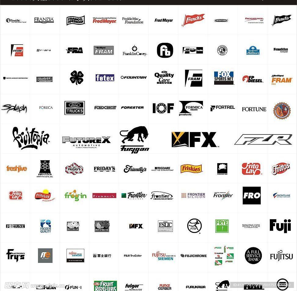 一万枚矢量标志F字301_400