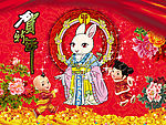 春节 兔子 兔年
