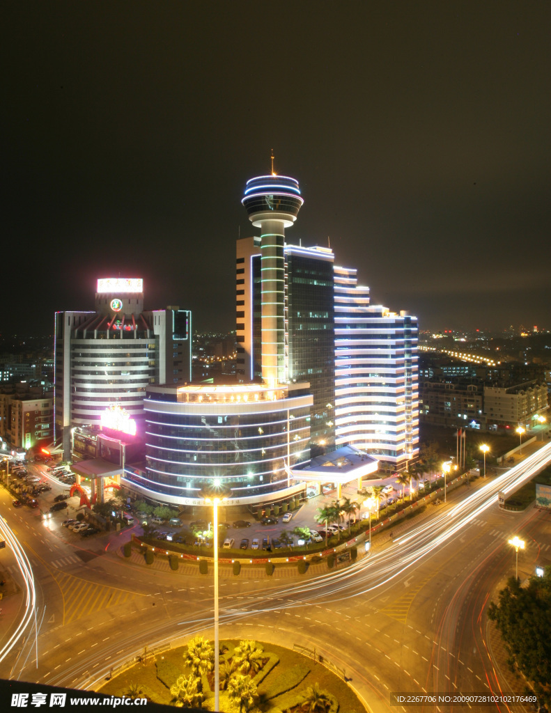 晋江市电力大厦夜景