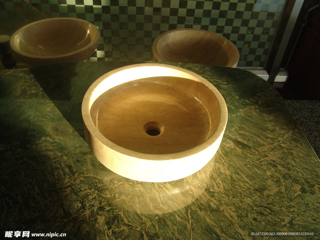 精品   石头盆  特写