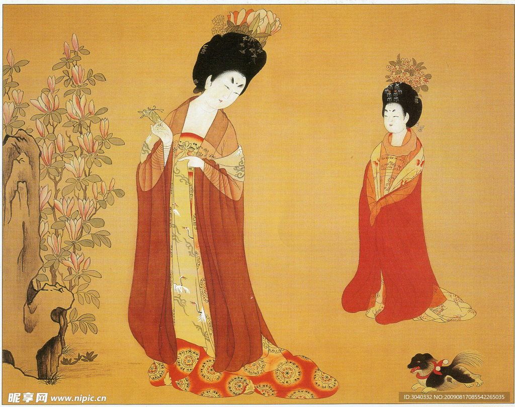 簪花仕女图（局部）