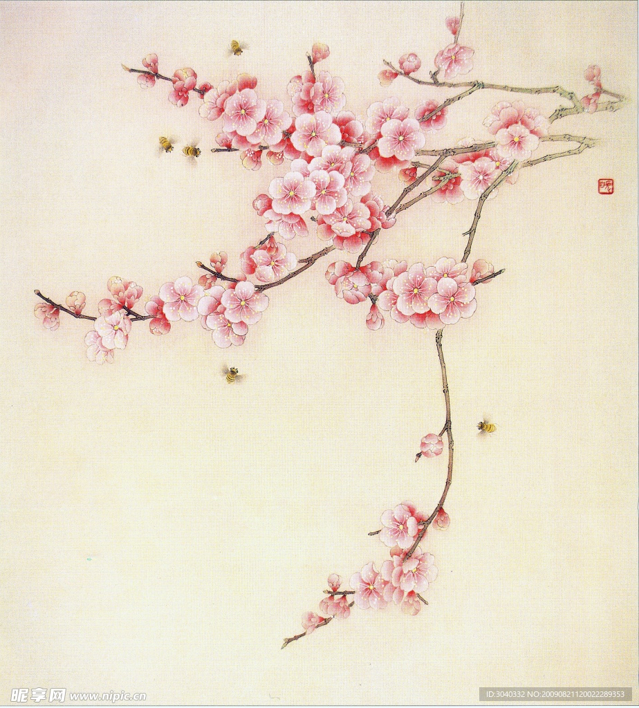 争艳杏花笑春风