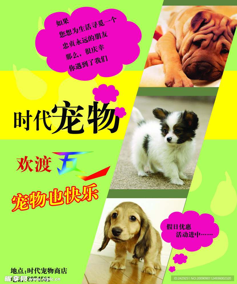 宠物店宣传海报模板