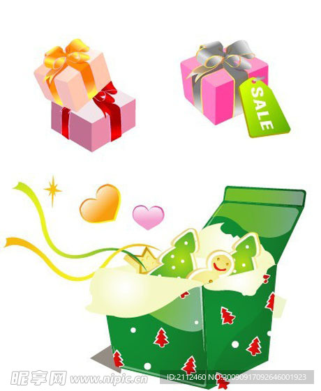 失量卡通礼品盒