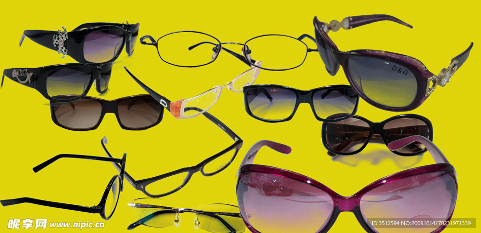 12款眼镜PSD分层