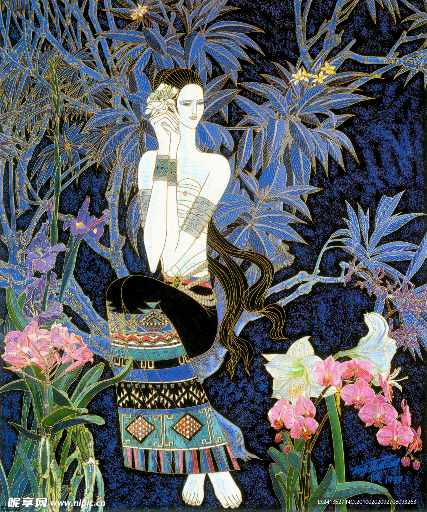 景泰蓝 苗族少女