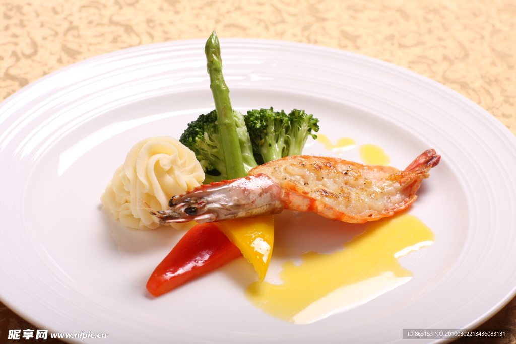 日式铁板扒大虾