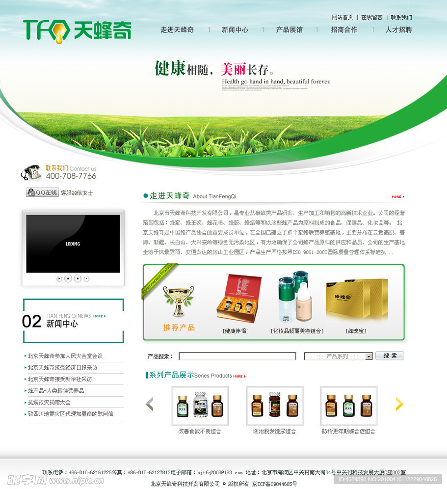 天蜂奇中文商业网站模板