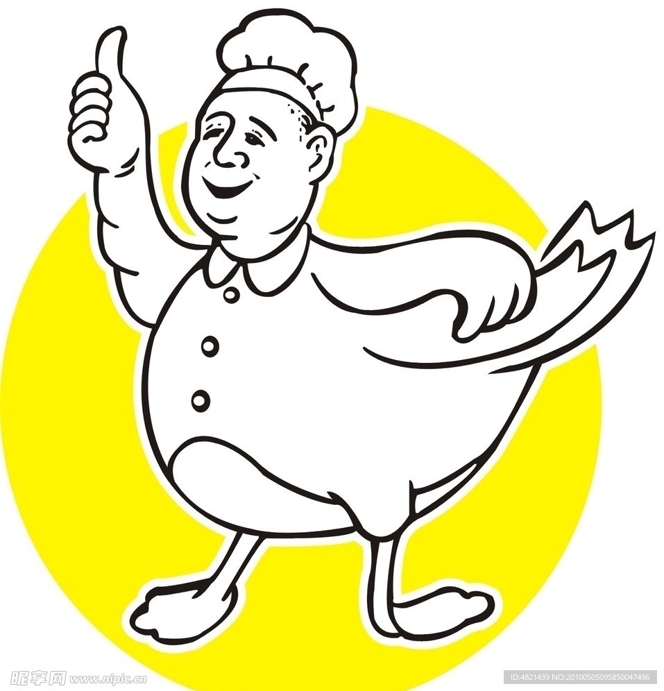 农夫烤鸭矢量标