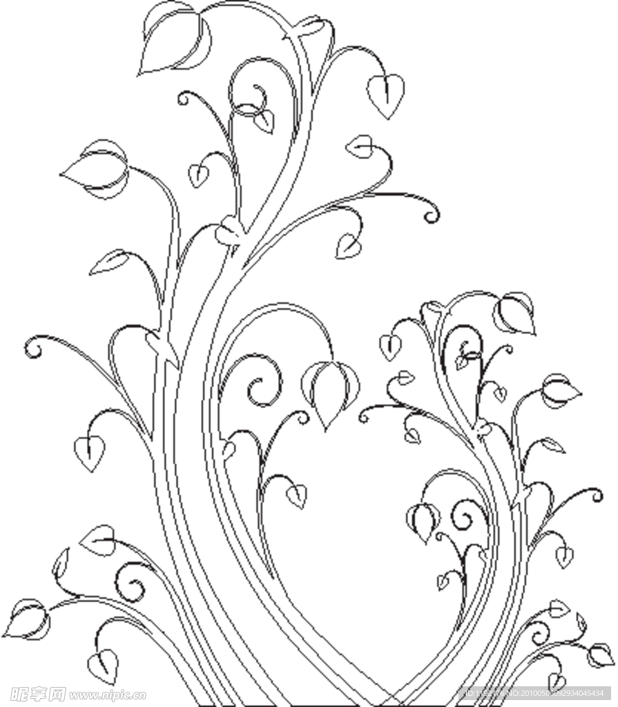 移门 刻绘 花纹 隔断门 藤蔓