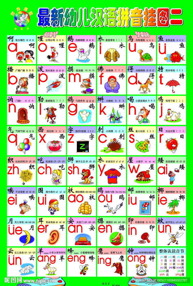 幼儿智力启蒙识字挂图