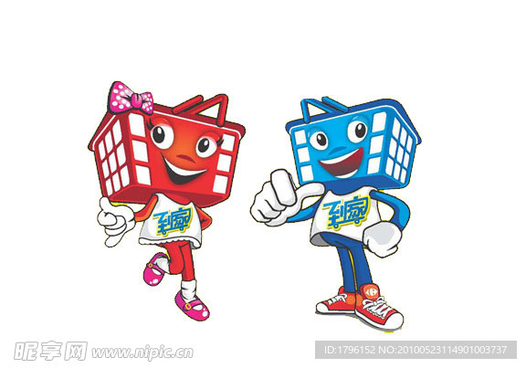 家乐福周年庆漫画购物篮