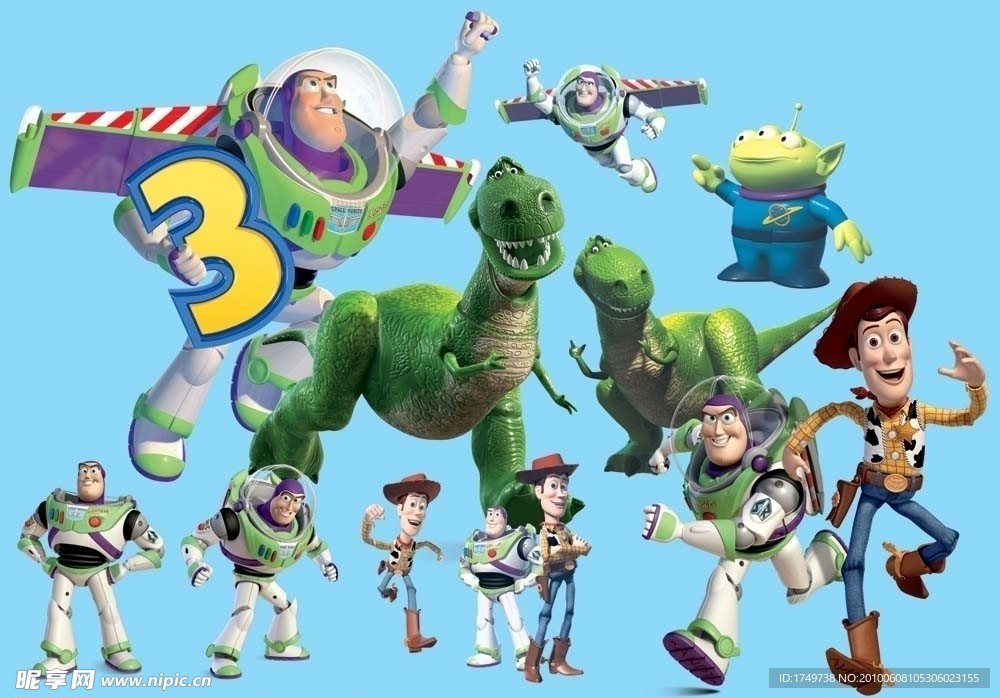 PSD分层玩具总动员3素材