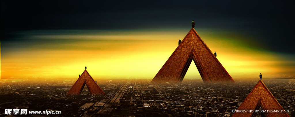 地标 繁华 都市 大气