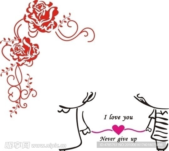 玫瑰物语 我心永恒 墙贴