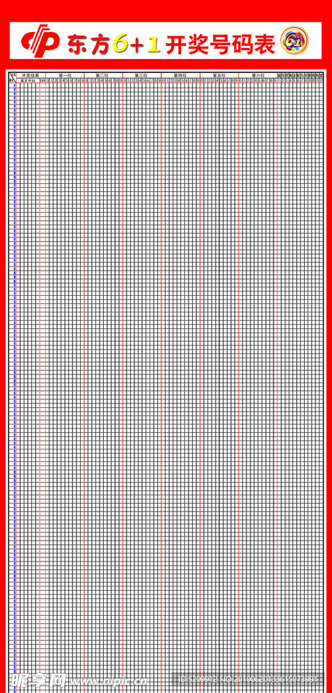 福彩东方6 1中奖号码走势图