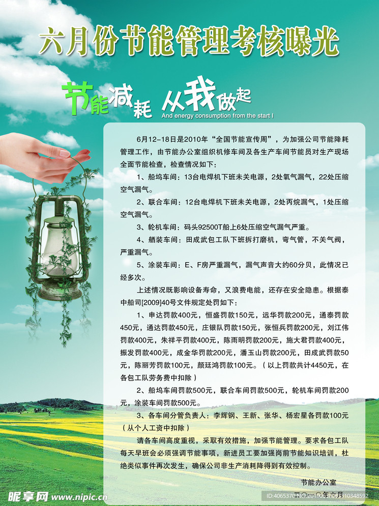 节能管理考核曝光