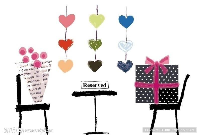 矢量现代生活抽象画