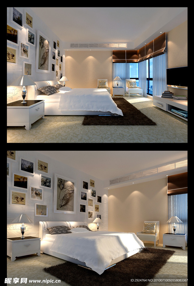 简约卧室效果图