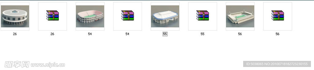 四套体育场馆3D模型